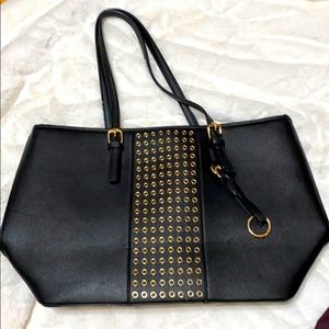 Black studded purse